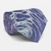 Cravate Lilac Acrylique Pourrissant L'Art Fluide Abstrait (Roulé)