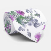 Cravate Lilac chrysanthemum , watercolor (Roulé)