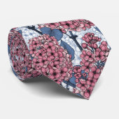 Cravate Lilac en rose et bleu (Roulé)