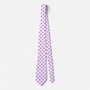Cravate Lilac et pois blancs