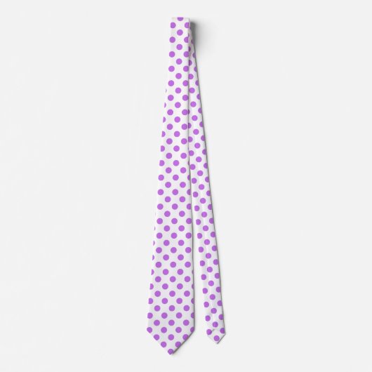 Cravate Lilac et pois blancs (Devant)