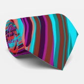 Cravate Lilac Orange Turquoise Abstrait Géométrique (Roulé)