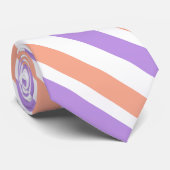 Cravate Lilac Peach White Diagonal (Roulé)
