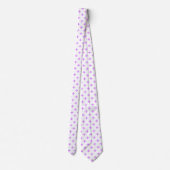 Cravate Lilac polka croise sur blanc (Dos)