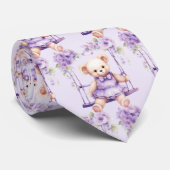 Cravate Lilac Purple Teddy Bear (Roulé)