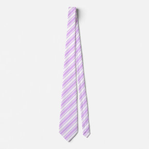 Cravate Lilac violet et blanc bonbons rayures