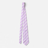 Cravate Lilac violet et blanc bonbons rayures (Dos)