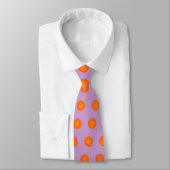 Cravate Lilas + points orange (Attaché)