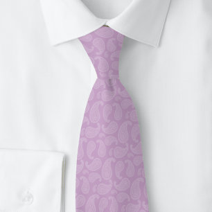 Cravate Lilas Poussiéreux Paisley
