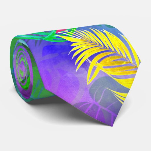 Cravate L'île tropicale (Roulé)