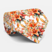 Cravate Lily de tigre Orange Stargazer Lys (Roulé)