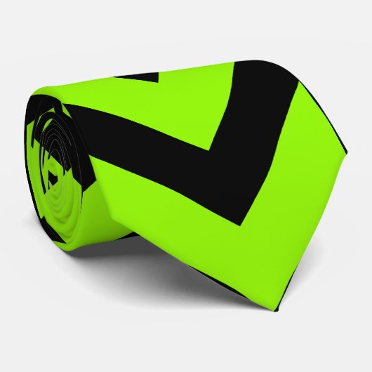 Cravate Lime Chevron (Roulé)