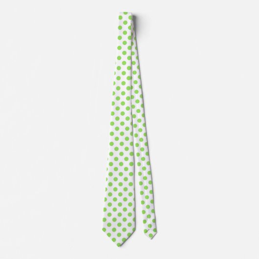 Cravate Lime et pois blancs (Devant)