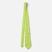 Cravate Lime Green Classic En vichy Check Motif (Dos)