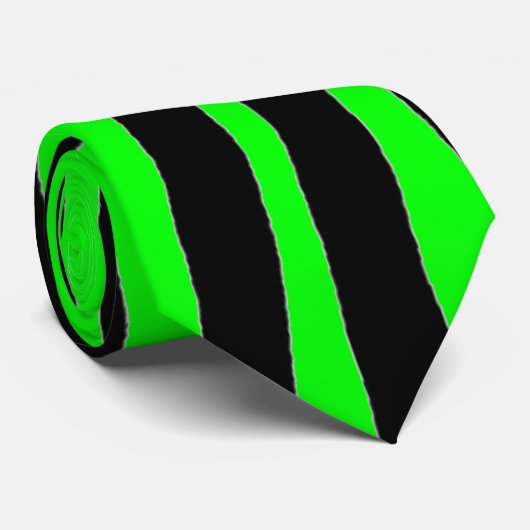 Cravate Lime Green Zebra (Roulé)