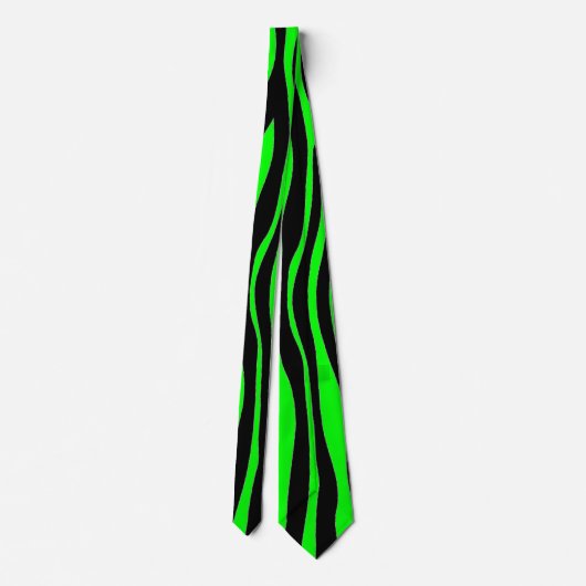 Cravate Lime Green Zebra (Dos)