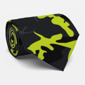 Cravate Lime Points forts Camo (Roulé)
