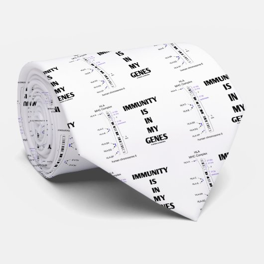 Cravate L'Immunité Est Dans Mes Gènes (Immunologie Chromos (Roulé)