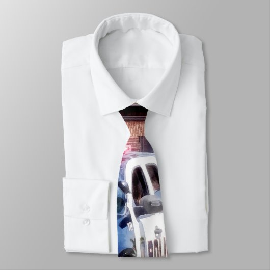 Cravate Line of Police Cars (Attaché)