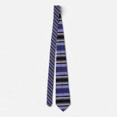 Cravate Line Stripe Pattern Of Black And Purple Colors (Dos)