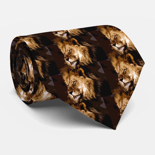 Cravate Lion africain (Roulé)