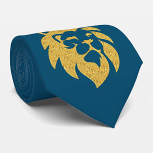 Cravate Lion Avec Couronne - Or Style 1