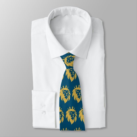 Cravate Lion avec couronne - Or Style 1 (Attaché)