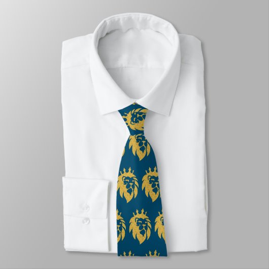 Cravate Lion Avec Couronne - Style Or 1 (Attaché)