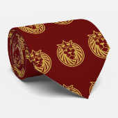 Cravate Lion Avec Couronne - Style Or 4 (Roulé)