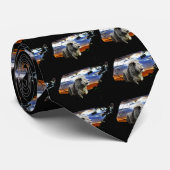 Cravate Lion d'Afrique du Sud dans la jungle (Roulé)