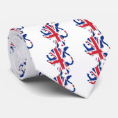 Cravate Lion d'Union Jack effréné (Roulé)