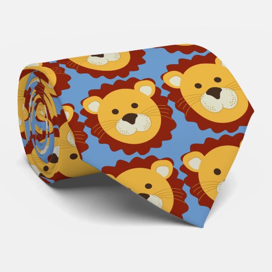 Cravate Lion espiègle (Roulé)