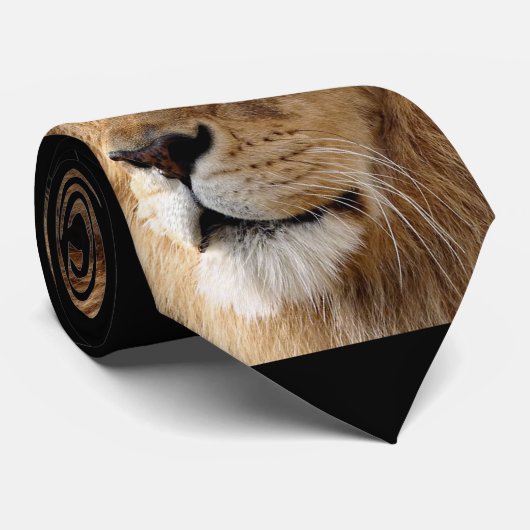 Cravate Lion féroce (Roulé)