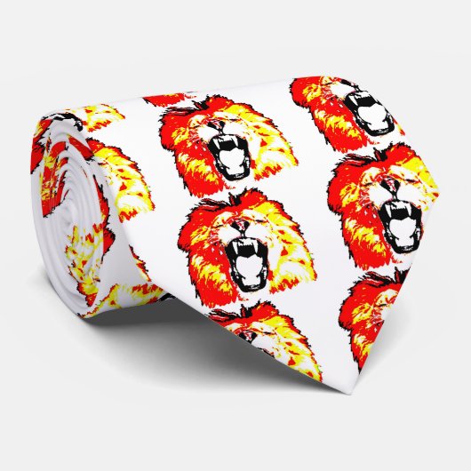 Cravate Lion Roaring (Roulé)