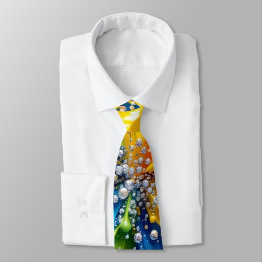 Cravate Liquid Color Explosion Necktie (Attaché)