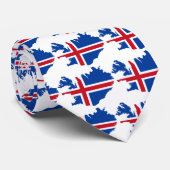 Cravate L'Islande EST carte de drapeau de Ísland (Roulé)