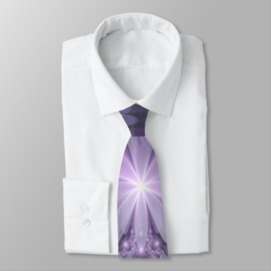 Cravate Lit de fleurs Art Fractal Abstrait tendance brilla (Attaché)