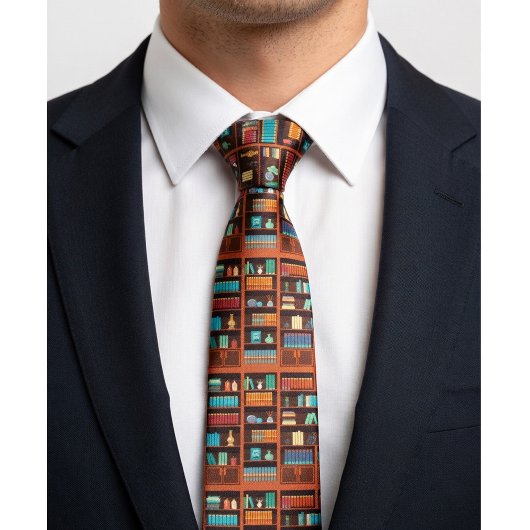 Cravate Literary Library Book Lover Necktie