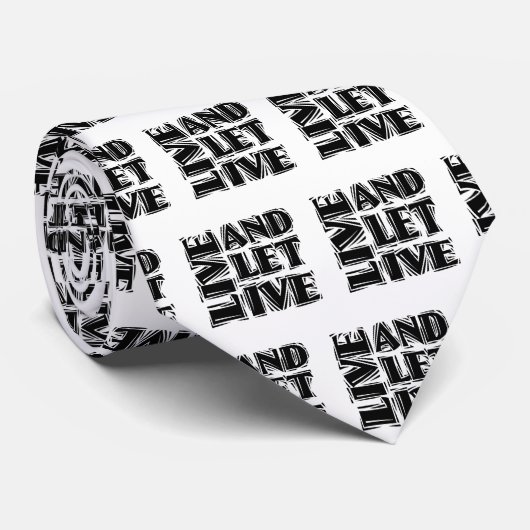 Cravate Live and Let Live 12 Step Recovery Slogan Citation (Roulé)