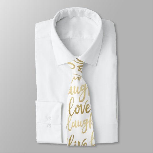 Cravate Live Laugh Love (Attaché)