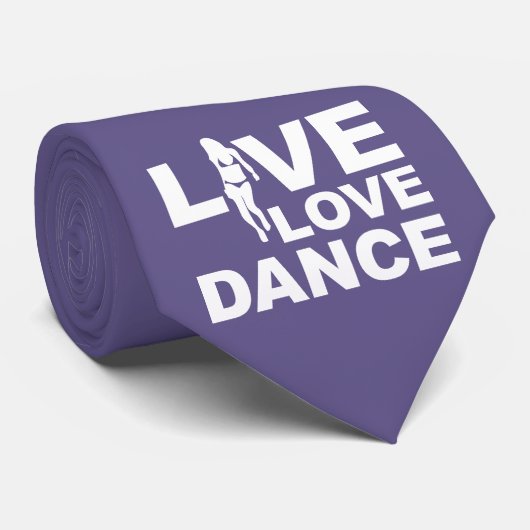 Cravate Live Love Dance (Roulé)
