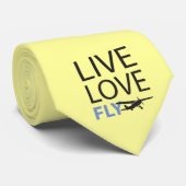 Cravate Live Love Fly (Roulé)