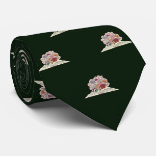 Cravate Livre vert & Fleurs Hommes Diplôme, Cadeau de trav