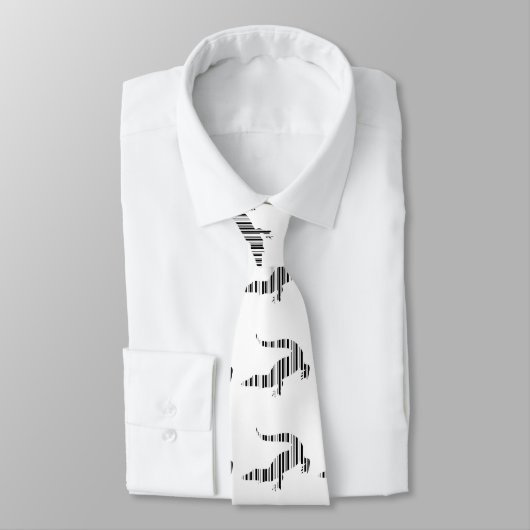 Cravate LIZARD REPTILE BAR CODE Crocodile Code barre Motif (Attaché)