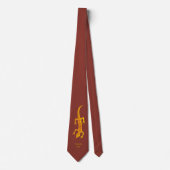 Cravate Lizard tribal Orange (Devant)