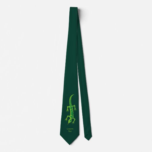 Cravate Lizard vert (Devant)