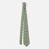 Cravate Llama Meadow Tie (Vert clair) (Dos)