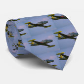 Cravate Lockheed T-33 Silverstar en vol chez Duxford, came (Roulé)