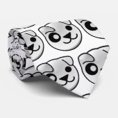 Cravate logo chippy Linux blanc (Roulé)