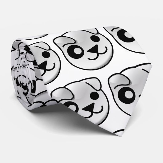 Cravate logo chippy Linux blanc (Roulé)